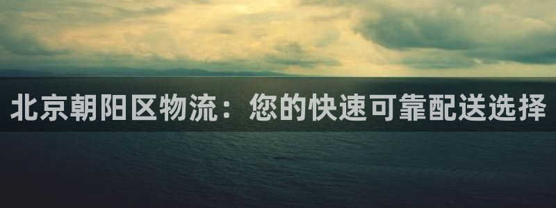 28圈pg麻将胡了：北京朝阳区物流：